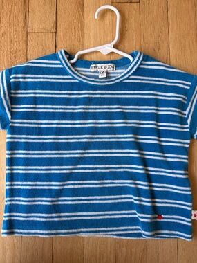Emile et Ida Blue & White Striped Short-Sleeve Tee